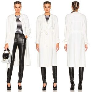 A.L.C. White Crepe “Augusto” Belted Trench Coat Sz 4
